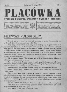 Placówka : tygodnik wojskowy, społeczny, naukowy i literacki. 1919, nr 3