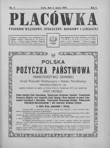 Placówka : tygodnik wojskowy, społeczny, naukowy i literacki. 1919, nr 5