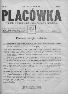 Placówka : tygodnik wojskowy, społeczny, naukowy i literacki. 1919, nr 32