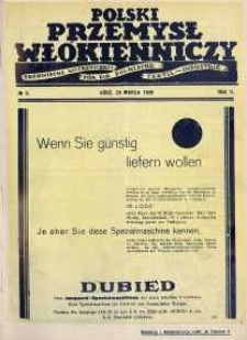 Polski Przemysł Włókienniczy 29 marzec R. 2. 1928 nr 6