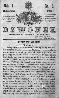Dzwonek. Pismo dla ludu. 1859. T.1. Nr 5
