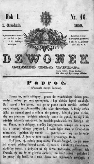 Dzwonek. Pismo dla ludu. 1859. T.1. Nr 16