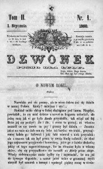 Dzwonek. Pismo dla ludu. 1860. T.2. Nr 1