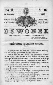 Dzwonek. Pismo dla ludu. 1860. T.2. Nr 18