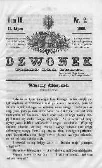 Dzwonek. Pismo dla ludu. 1860. T.3. Nr 2