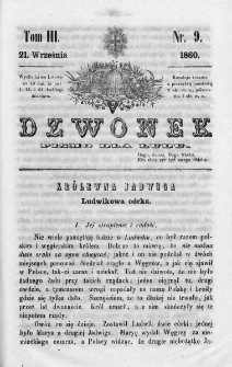 Dzwonek. Pismo dla ludu. 1860. T.3. Nr 9