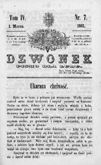 Dzwonek. Pismo dla ludu. 1861. T.4. Nr 7