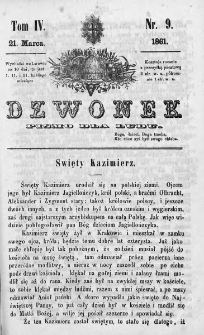 Dzwonek. Pismo dla ludu. 1861. T.4. Nr 9
