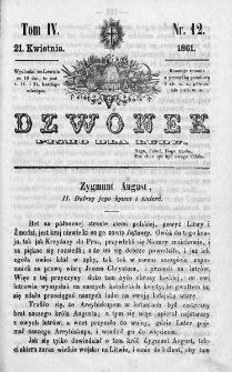 Dzwonek. Pismo dla ludu. 1861. T.4. Nr 12