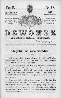 Dzwonek. Pismo dla ludu. 1863. T.9. Nr 18