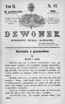 Dzwonek. Pismo dla ludu. 1864. T.11. Nr 12