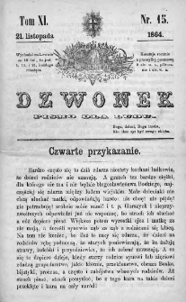 Dzwonek. Pismo dla ludu. 1864. T.11. Nr 15