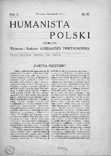 Humanista Polski. 1914. Nr 10