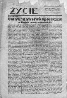 Życie. Bezpłatny naukowo-popularny ilustrowany dodatek "Dziennika Wileńskiego". 1928. Nr 44