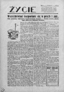 Życie. Bezpłatny naukowo-popularny ilustrowany dodatek "Dziennika Wileńskiego". 1928. Nr 45