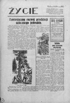 Życie. Bezpłatny naukowo-popularny ilustrowany dodatek "Dziennika Wileńskiego". 1928. Nr 47