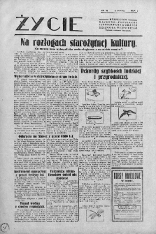 Życie. Bezpłatny naukowo-popularny ilustrowany dodatek "Dziennika Wileńskiego". 1928. Nr 48