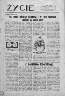 Życie. Bezpłatny naukowo-popularny ilustrowany dodatek "Dziennika Wileńskiego". 1929. Nr 3