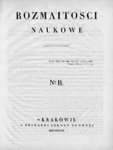 Rozmaitości Naukowe. 1829. Nr 2