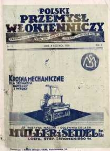 Polski Przemysł Włókienniczy 2 czerwiec R. 2. 1928 nr 11
