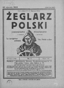 Żeglarz Polski. 1923. Nr 1