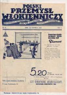 Polski Przemysł Włókienniczy 23 czerwiec R. 2. 1928 nr 13