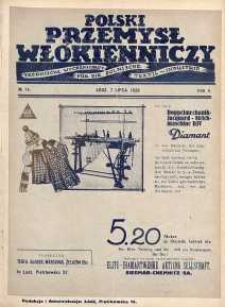 Polski Przemysł Włókienniczy 7 lipiec R. 2. 1928 nr 14