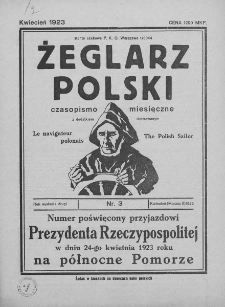 Żeglarz Polski. 1923. Nr 3
