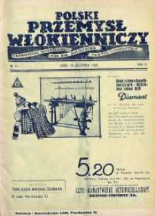 Polski Przemysł Włókienniczy 16 sierpień R. 2. 1928 nr 17