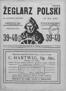 Żeglarz Polski. 1927. Nr 39-40