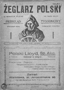 Żeglarz Polski. 1929. Nr 1