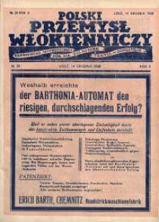 Polski Przemysł Włókienniczy 14 grudzień R. 2. 1928 nr 25