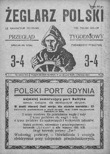 Żeglarz Polski. 1929. Nr 3-4
