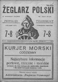 Żeglarz Polski. 1929. Nr 7-8