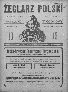 Żeglarz Polski. 1929. Nr 13