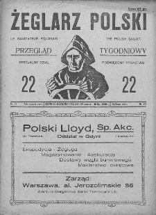 Żeglarz Polski. 1929. Nr 22