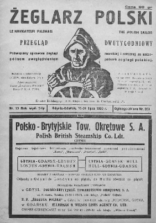 Żeglarz Polski. 1930. Nr 13