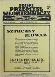 Polski Przemysł Włókienniczy 15 październik R. 4. 1930 nr 21