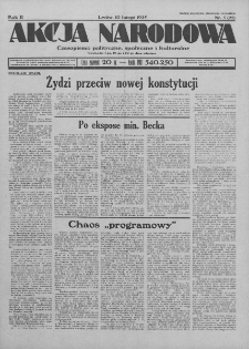 Akcja Narodowa : dwutygodnik polityczny, społeczny i kulturalny. 1935, nr 5
