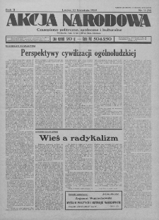 Akcja Narodowa : dwutygodnik polityczny, społeczny i kulturalny. 1935, nr 11