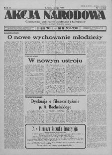 Akcja Narodowa : dwutygodnik polityczny, społeczny i kulturalny. 1935, nr 13