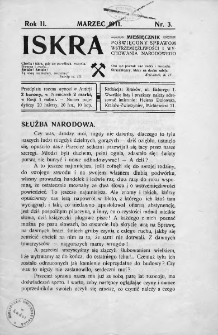 Iskra : miesięcznik poświęcony sprawom wstrzemięźliwości i wychowania narodowego. 1911, nr 3