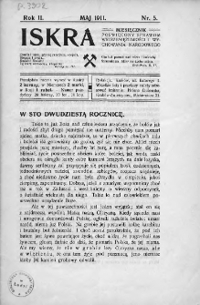 Iskra : miesięcznik poświęcony sprawom wstrzemięźliwości i wychowania narodowego. 1911, nr 5