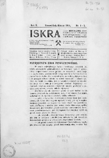 Iskra : miesięcznik poświęcony sprawom wstrzemięźliwości i wychowania narodowego. 1914, nr 1-3