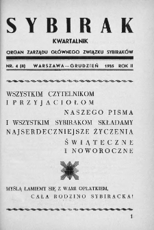 Sybirak : organ Zarządu Głównego Związku Sybiraków. 1935, nr 4