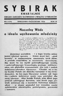Sybirak : organ Zarządu Głównego Związku Sybiraków. 1936, nr 3