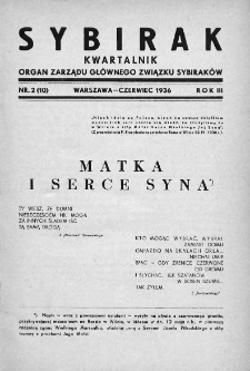 Sybirak : organ Zarządu Głównego Związku Sybiraków. 1936, nr 2
