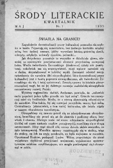 Środy Literackie. 1935, nr 1