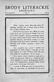 Środy Literackie. 1935, nr 2