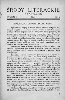 Środy Literackie. 1936, nr 3